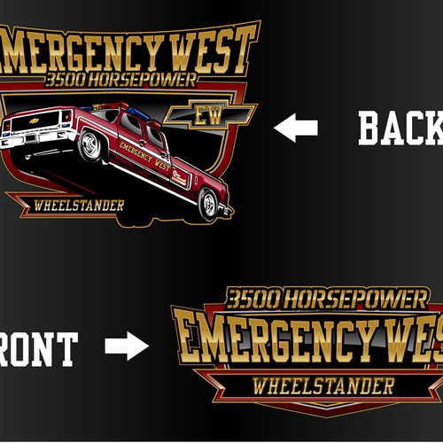 New t-shirt design wanted for Emergency West Wheelstander Diseño de novanandz