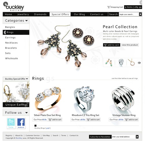 Jewellery E-Commerce Template Required For Magento Réalisé par Vladimiru