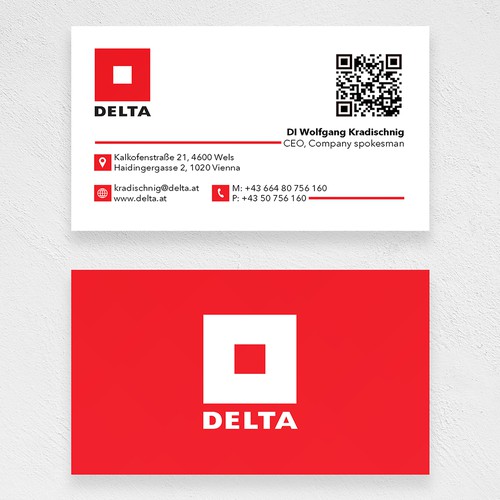 Diseño de DELTA Business Card Relaunch de PNX Graphics