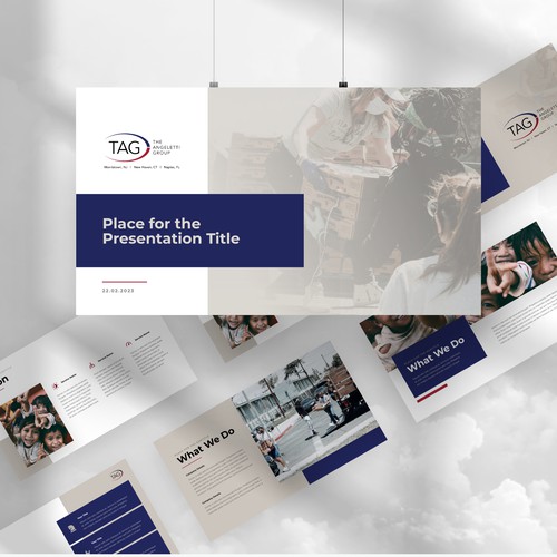 Professional and modern powerpoint template that is easy to edit for use across a variety of clients Design by Danny P.