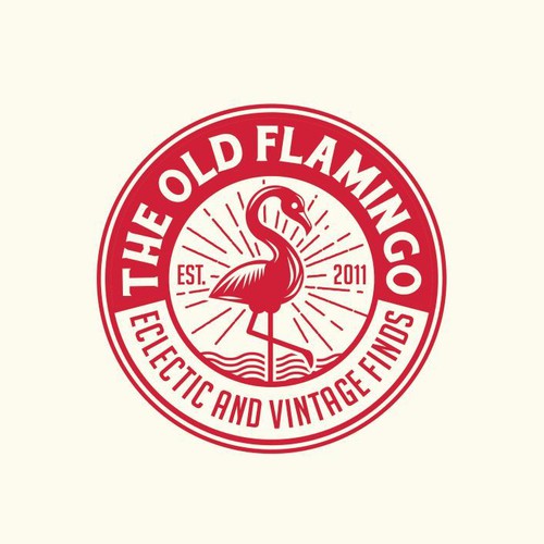 Create hip logo for THE OLD FLAMINGO that specializes in eclectic, vintage, upcycled furniture finds Ontwerp door Wintrygrey