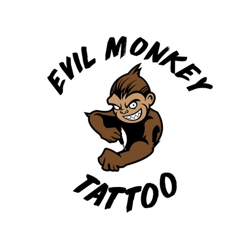 Evil Monkey Tattoo Logo and Artwork | Logo design contest