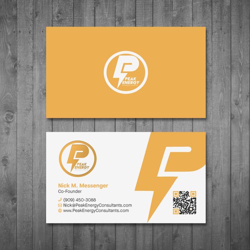 Modern Business Card Design for Electric Energy and Solar Company Design by Tcmenk