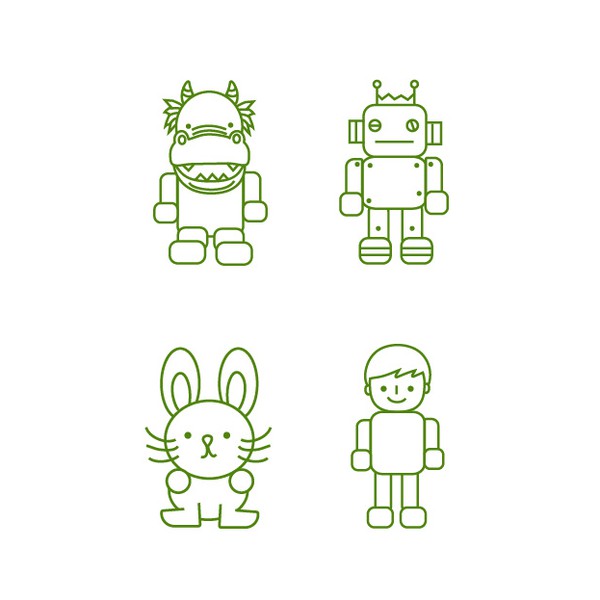 kid-friendly character set