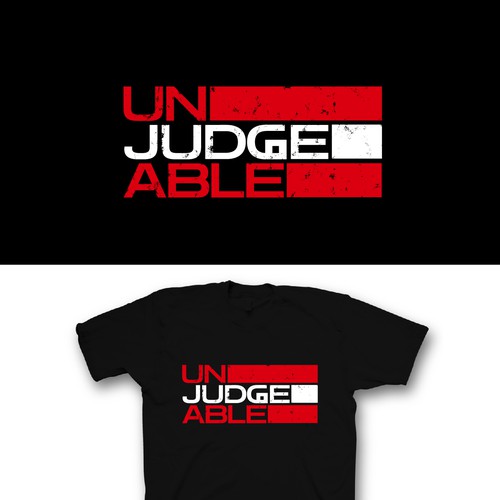 Simple t shirt design for media/ marketing for brand “Unjudgeable” Design by saka.aleksandar