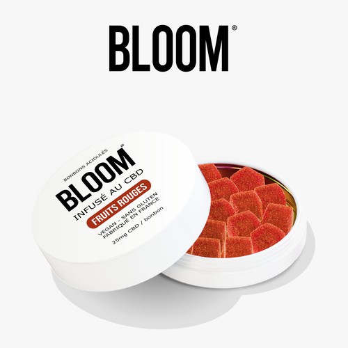 BLOOM CBD Gummies need his new packaging Design by JasmoroGraphic