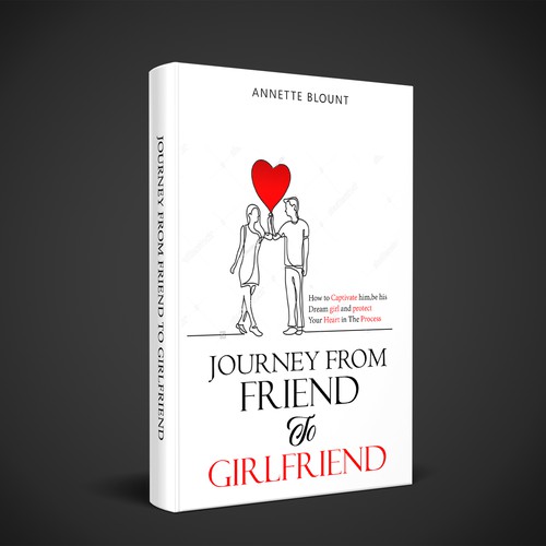 Design a book cover that is fun and playful to help single women experience love beyond friendship Design by Lans Flare