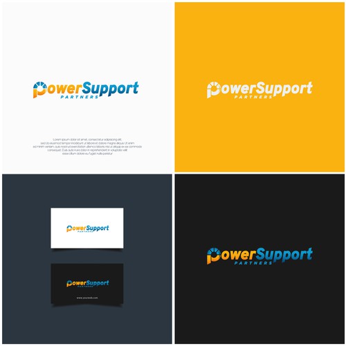Home Generator Company Logo Design - Power Support Partners Design by WanExpert™