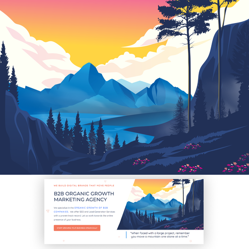 Ilustration design for hero section on the homepage Design by uxlo