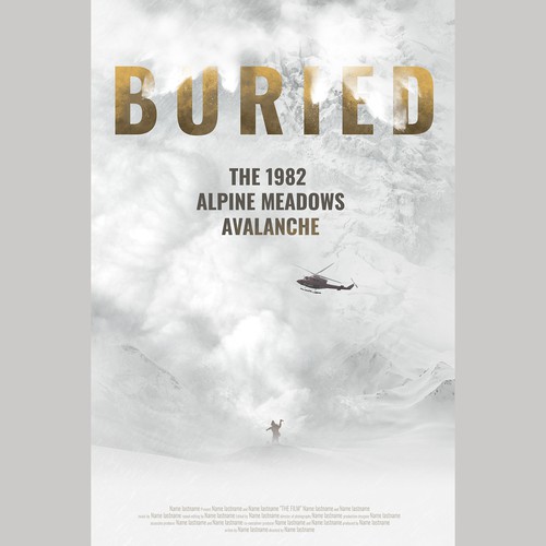 Movie poster for "Buried: The True Story of a Deadly Avalanche" Diseño de WooTKdesign