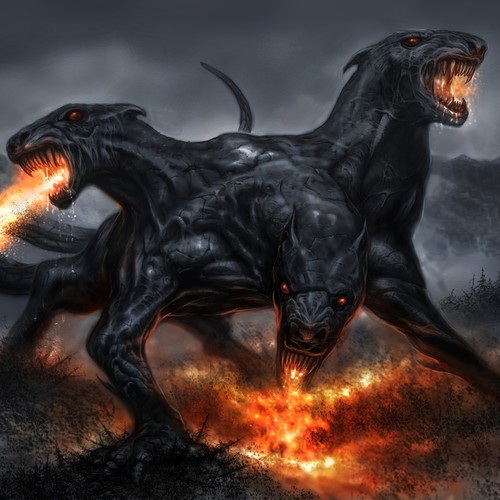 Illustration of a Cerberus / Hound of Hades / Beast | Character or ...