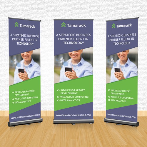 Create a career fair table top display for Tamarack | Signage contest