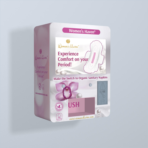 Vending Machine Signage for Feminine Product brand Design by Vitalia.m