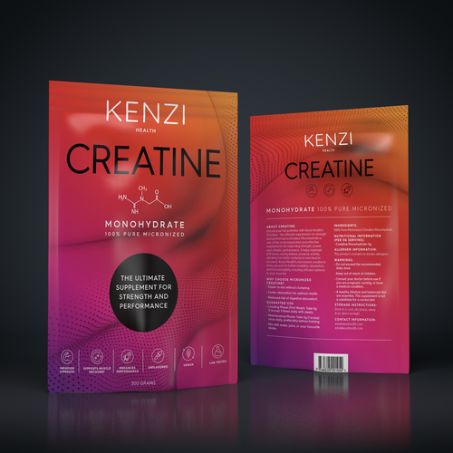 Designs | New Packaging Design for Kenzi Health's Creatine Monohydrate ...