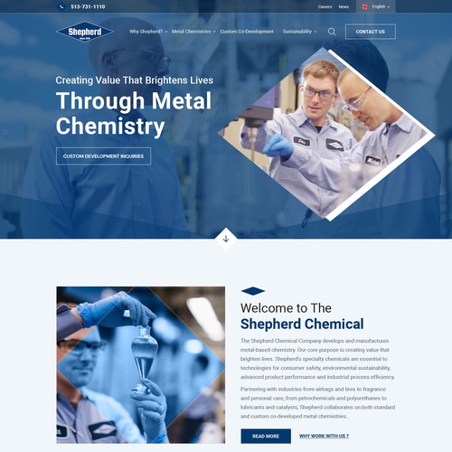 Chemical Company looking for Homepage Facelift Design by Irshad 786