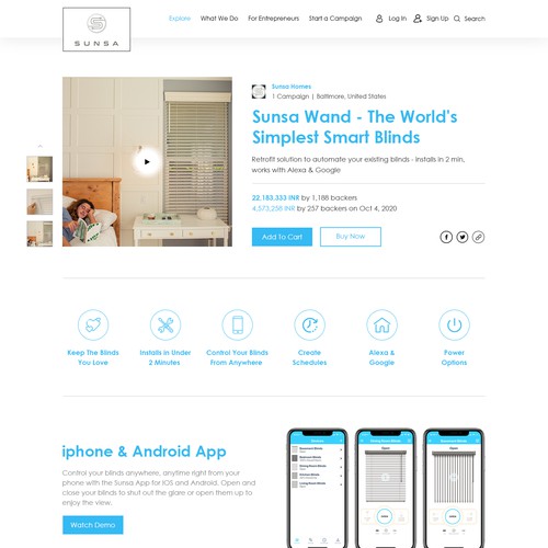 Shopify Design for New Smart Home Product! Design by DesignExcellence