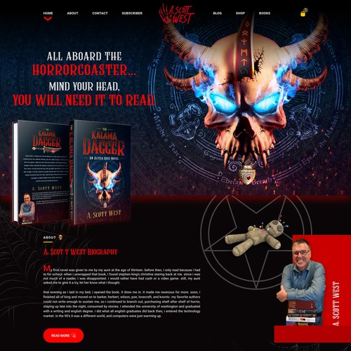 Website Redesign for Horror Author - Get Creepy! Design by aabdesign