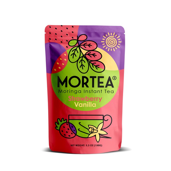 Unique Label Artwork for Moringa Tea that will Pop on the Shelf