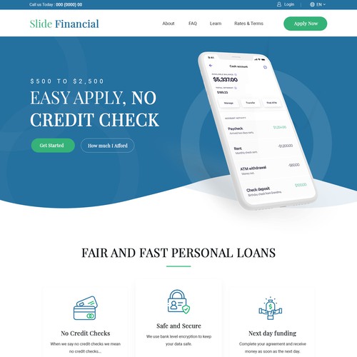 Personal finance website design Design by ♾️e2infinity♾️