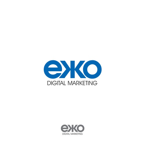 SIMPLE LOGO - ekko Letters then dm after Design by Debdutta*