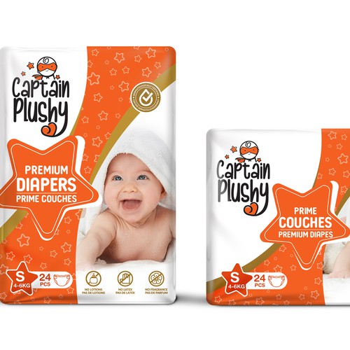 Packaging for playful baby diapers brand Design by Rajith Shantha