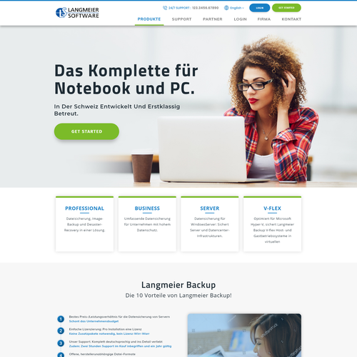 Redesign a Site for a Backup Software Design by Creative Selection