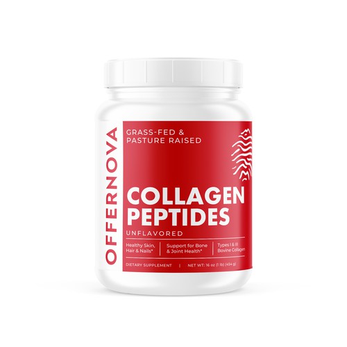 Design a Food Supplement Label - Collagen Peptides Design by Sasha Bianca