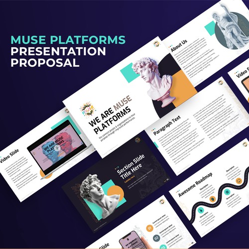 Designs muse with us define our powerpoint template library