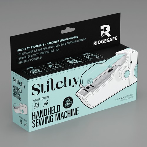 Create Packaging for Moden Handheld Sewing Machine Design by Dem Ro