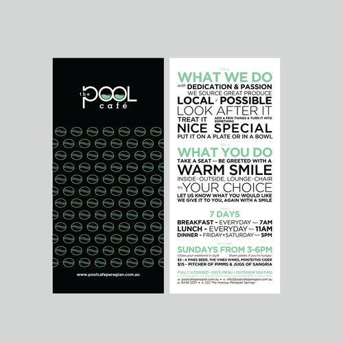 The Pool Cafe, help launch this business Design by tündérke