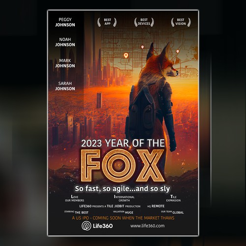 Life360 2023 Year of the Fox Poster Design by MeDesign✦