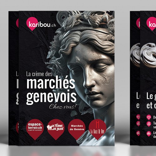 Besoin d'un flyer original pour des marchés de l'alimentation fédérés sur une plateforme Design by Maximillian