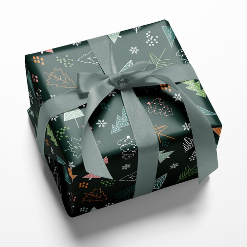 Design a Christmas Pattern for Luxury Decorative Gift Boxes Design réalisé par Fran.illus