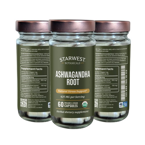 Organic Herb Capsule Label Design Design by Designlifelk