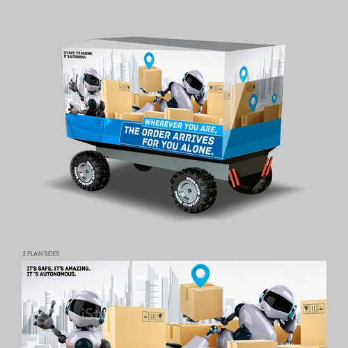 Wrapping-Design of autonomous working urban parcel-delivery-vehicle Design by Ramon DSGNR