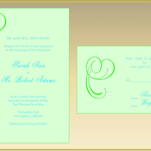 Letterpress Wedding Invitations Design por Marieke-Louise