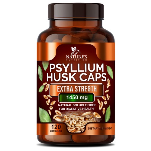 Natural Psyllium Husk Capsules Design needed for Nature's Nutrition Design by sapienpack
