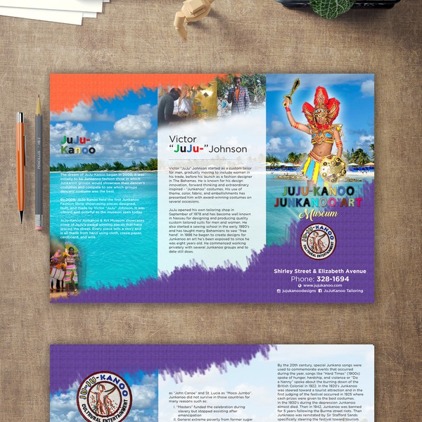Ju-Ju-Kanoo Cultural Entertainment Brochure Design