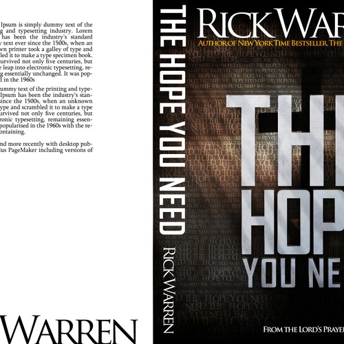 Design Rick Warren's New Book Cover Diseño de Clayton Tonna