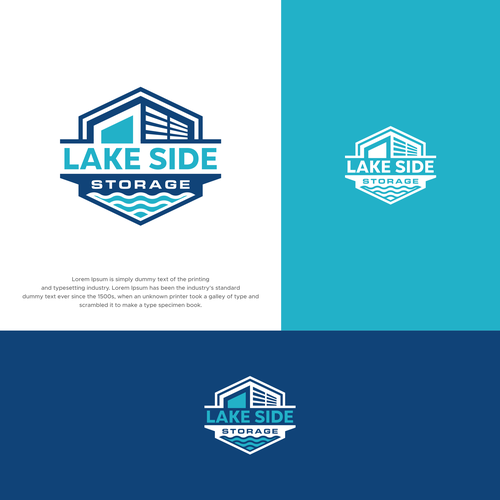 Standout logo for a self storage facility next to a lake. Targeting boats and rvs Design by StudioJack