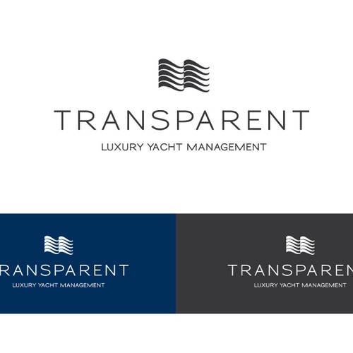 logo for TRANSPARENT Luxury Yacht Management Design by cromaline