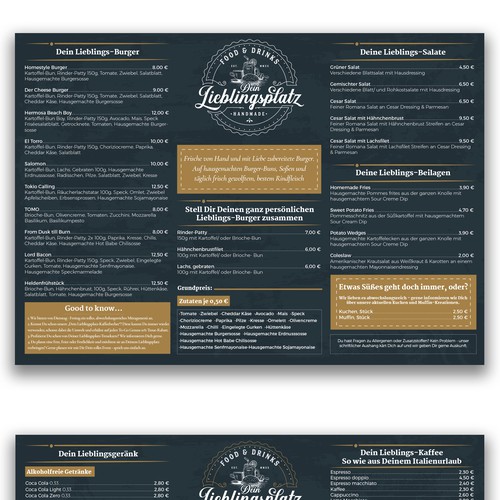 Design A Menu Card For A Trendy Cafe Restaurant Wettbewerb In Der Kategorie Speisekarte 99designs