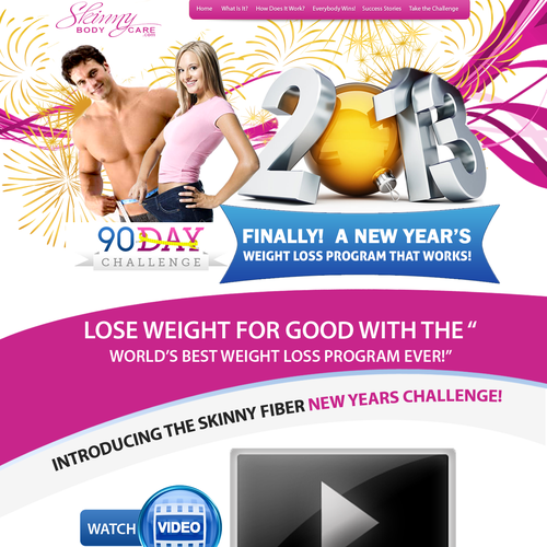 Create the next website design for Skinny Fiber New Year's Challenge Diseño de LV2