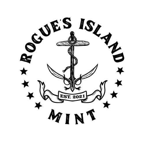 Rogue's Island Mint Logo Design by Ongie