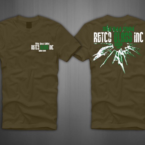 Create the next t-shirt design for Retco Glass, Inc. Diseño de qool80