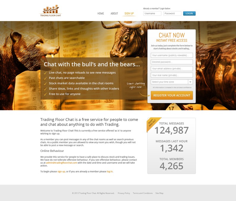 Help Trading Floor Chat With A New Website Design