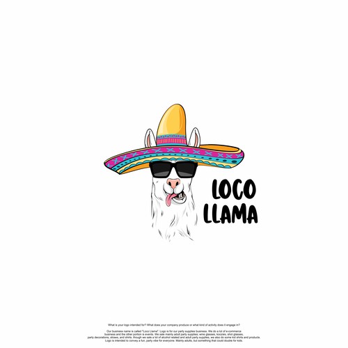 Design di "Loco Llama" Party Supplies Needs a Fun Logo di Reefkennedy
