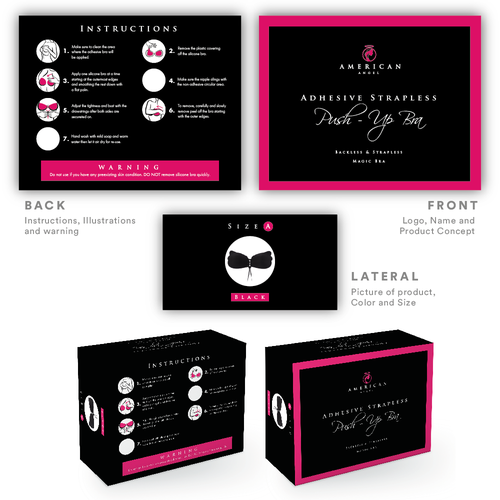 Box design for a women's strapless bra, Product packaging contest