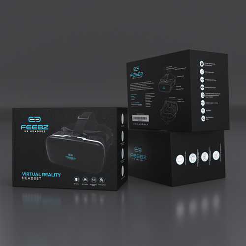 Box packaging for virtual reality headset Design by Designbaharbd