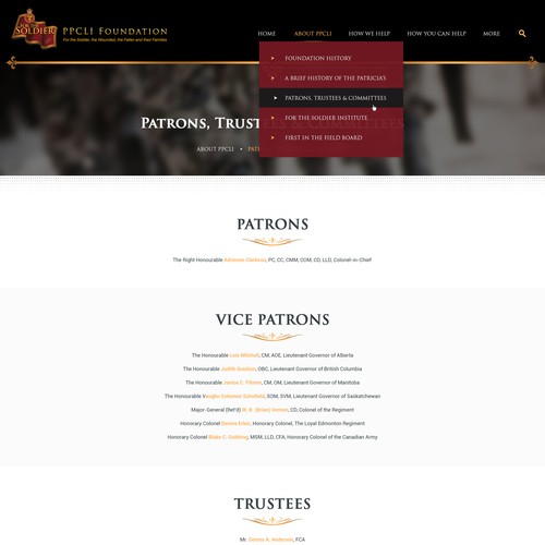 PPCLI Foundation website Design por Infinityデザイナー